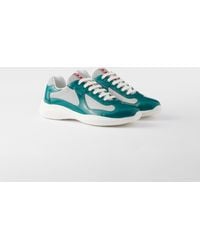 Prada - Patent Leather And Technical Fabric America's Cup Sneakers - Lyst