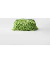 Prada - Medium Fringed Crochet Clutch - Lyst