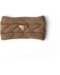 Prada - Wool Headband, Camel - Lyst