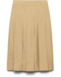 Prada - Pleated Technical Fabric Skirt - Lyst