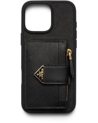 Prada - Iphone-16-Pro-Max-Hülle Aus Saffiano-Leder, Damen - Lyst