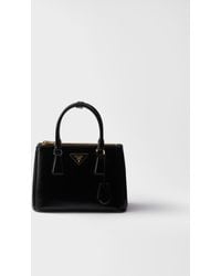 Prada - Galleria Tasche Aus Patentiertem Saffiano-Leder, Klein - Lyst