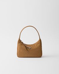Prada - Mini Bag Aus Re-Nylon Mit Nieten - Lyst