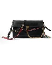 Prada - Soft Sound Large Leather Shoulder Bag With Charms - Lyst