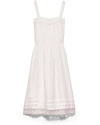 Prada - Embroidered Old Washed Silk Dress - Lyst