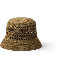 Prada - Crochet Bucket Hat - Lyst