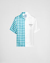 Prada - Double Match Silk Twill Shirt - Lyst