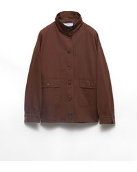 Prada - Old Gabardine Cotton Shirt Jacket - Lyst