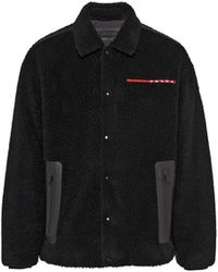 Prada - Fleece Blouson Jacket - Lyst
