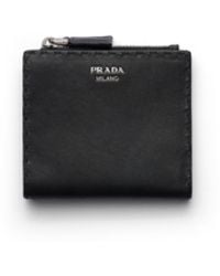 Prada - Kleine Geldbörse Aus Leder, Herren - Lyst