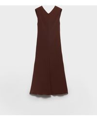 Prada - Robe Mi-Longue En Crêpe-Satin - Lyst