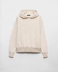 Prada - Sweat À Capuche En Molleton De Coton - Lyst
