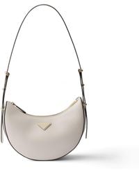Prada - Arqué Small Leather Shoulder Bag - Lyst