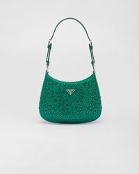 Prada - Cleo Satin Bag With Crystals - Lyst