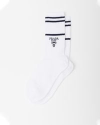 Prada - Cotton Ankle Socks - Lyst