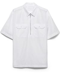 Prada - Chemise À Manches Courtes En Coton, Homme, Taille - Lyst