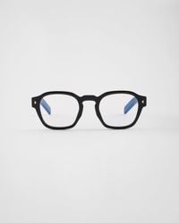 Prada - Sunglasses With The Iconic Metal Plaque - Lyst