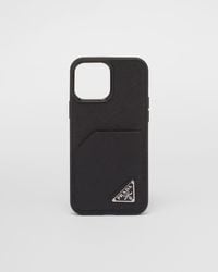 Prada - Saffiano Leather Iphone 13 Pro Max Cover - Lyst