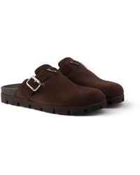 Prada - Mules Aus Wildleder, Herren, Größe 5,5 - Lyst