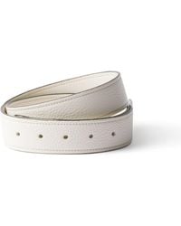 Prada - Leather Belt Strap, Chalk - Lyst