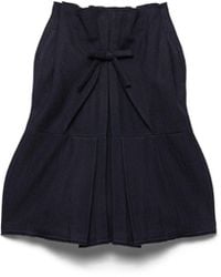 Prada - Falda Midi De Lana Con Motivo Chevrón, Mujer, Talla - Lyst