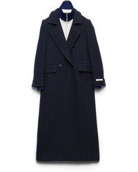 Prada - Single-Breasted Natté Fabric Coat - Lyst