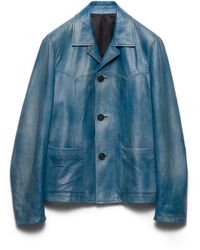 Prada - Nappa Leather Jacket - Lyst