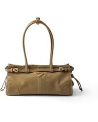 Prada - Bonnie Medium Nubuck Leather Handbag - Lyst