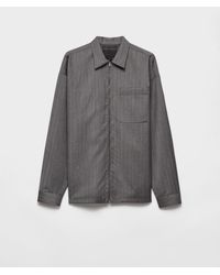 Prada - Chemise En Laine Avec Fermeture À Glissière - Lyst