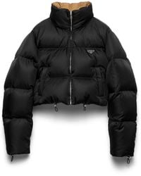 Prada - Chaqueta De Plumón Corta En Re-Nylon, Mujer, Talla - Lyst