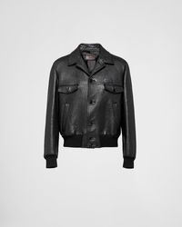 Prada - Nappa Leather Jacket - Lyst