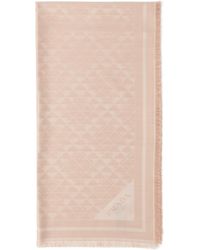 Prada - Symbole Silk And Wool Jacquard Shawl - Lyst