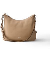 Prada - Fold Large Leather Shoulder Bag - Lyst