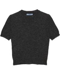 Prada - Short-Sleeved Cashmere Sweater - Lyst