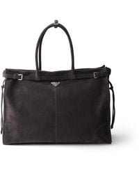 Prada - Bonnie Suede Tote Bag - Lyst