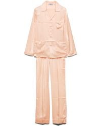 Prada - Vintage-Look Satin Pajamas - Lyst