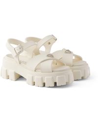 Prada - Monolith Sandalen Aus Gummi, Damen, Größe - Lyst