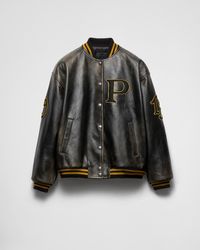 Prada - Collegejacke Aus Leder - Lyst