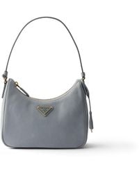 Prada - Re-Edition 2005 Nubuck And Saffiano Leather Mini-Bag - Lyst