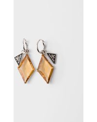 Prada - Metal And Glass Earrings - Lyst