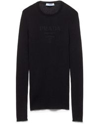 Prada - Superfine Wool Crew-Neck Sweater - Lyst