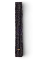 Prada - Wool And Mouliné Cashmere Scarf - Lyst