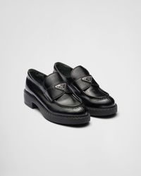 Mujer Brushed leather loafers Negro | Mocasines Prada ⋆ Giulia Villari