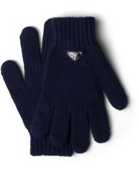 Prada - Wool And Cashmere Gloves - Lyst
