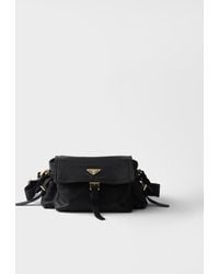 Prada - Medium Explore Nappa Leather Shoulder Bag With Flap - Lyst