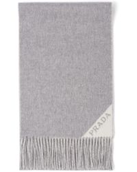 Prada - Cashmere Logo Scarf - Lyst