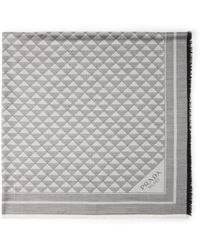Prada - Silk And Wool Shawl - Lyst