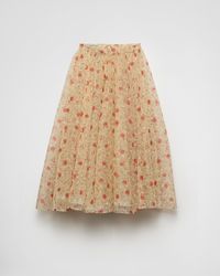 Prada - Printed Nylonette Midi Skirt - Lyst