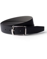 Prada - Cinturón De Piel Saffiano Reversible - Lyst