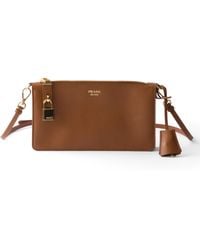 Prada - Saffiano Leather Smartphone Pouch - Lyst